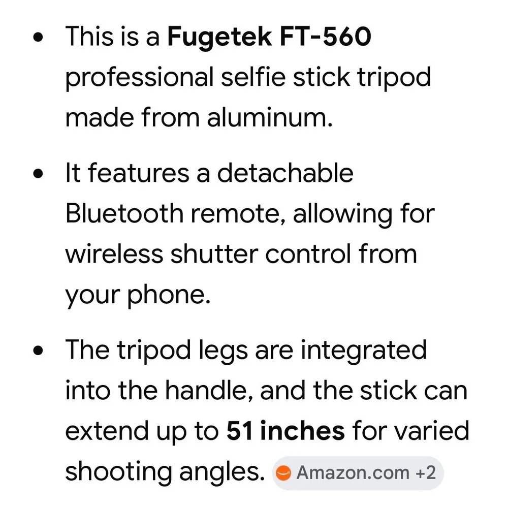 Fugetek FT-569 Professional Selfie Stick Tripod with Bluetooth Remote Black 51